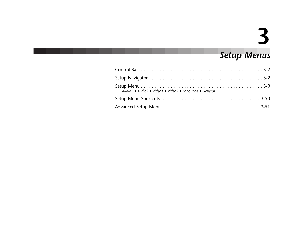 Setup menus | Lexicon RT-10 User Manual | Page 41 / 172
