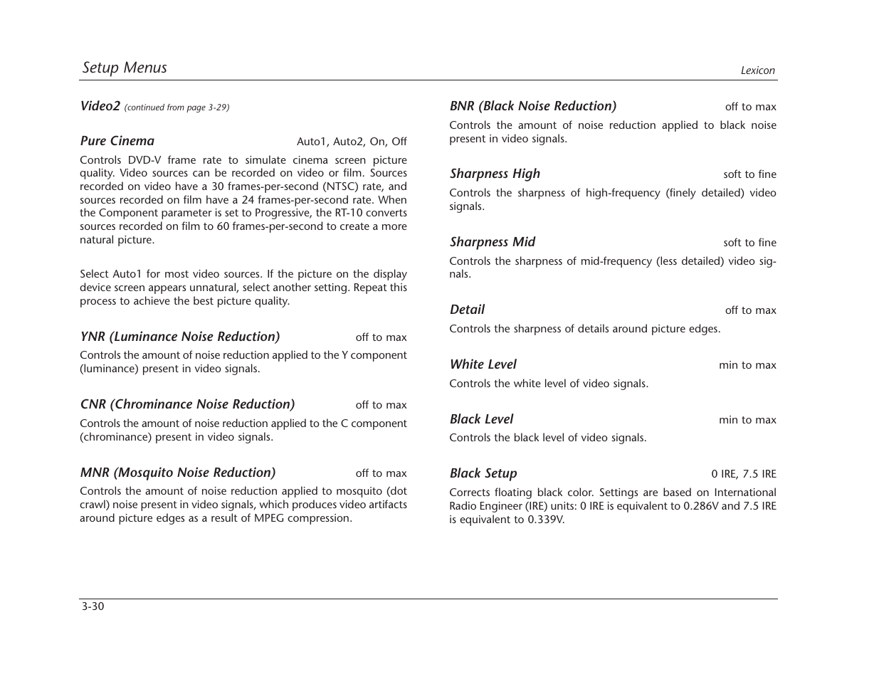 Lexicon RT-10 User Manual | Page 70 / 172