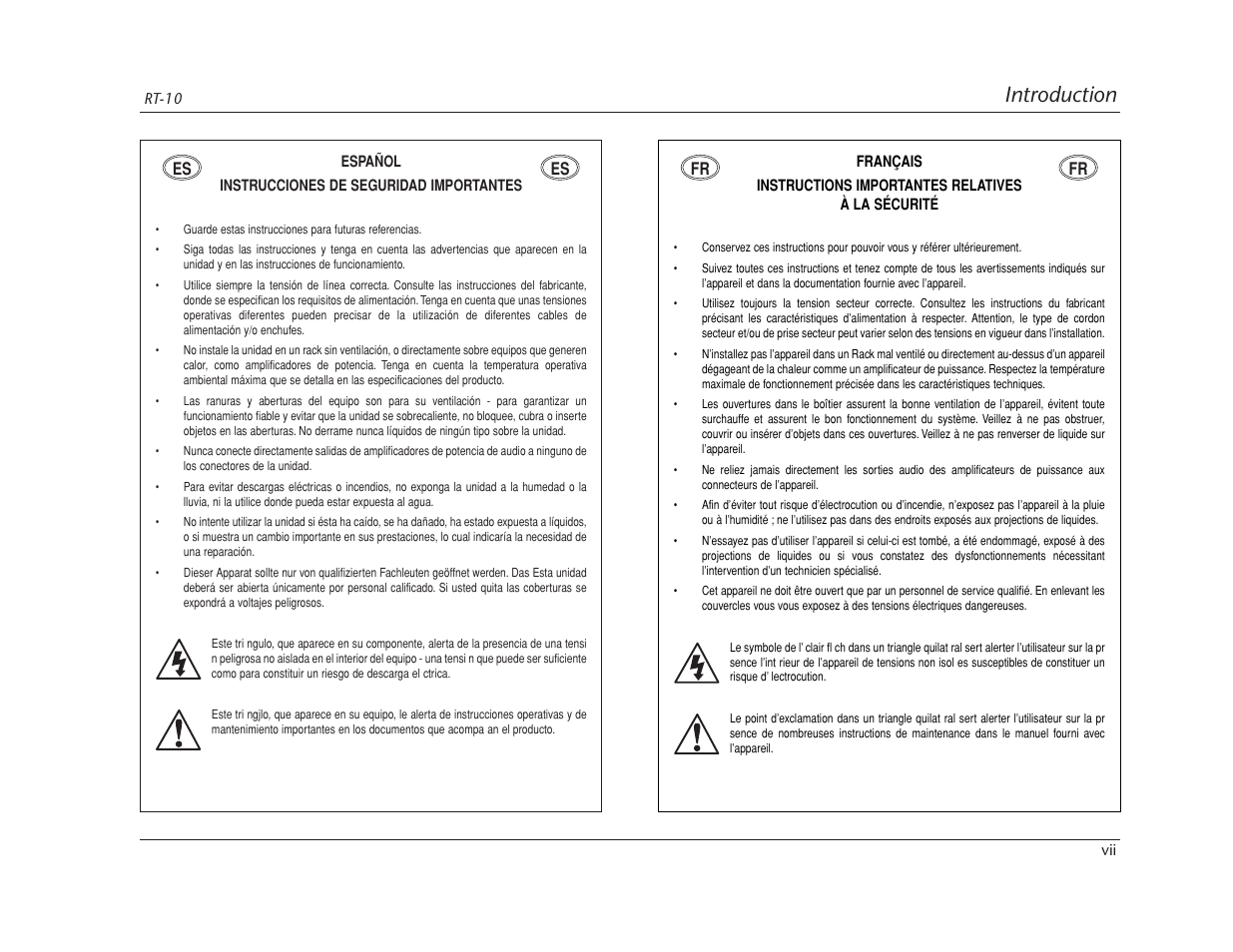 Introduction | Lexicon RT-10 User Manual | Page 9 / 172