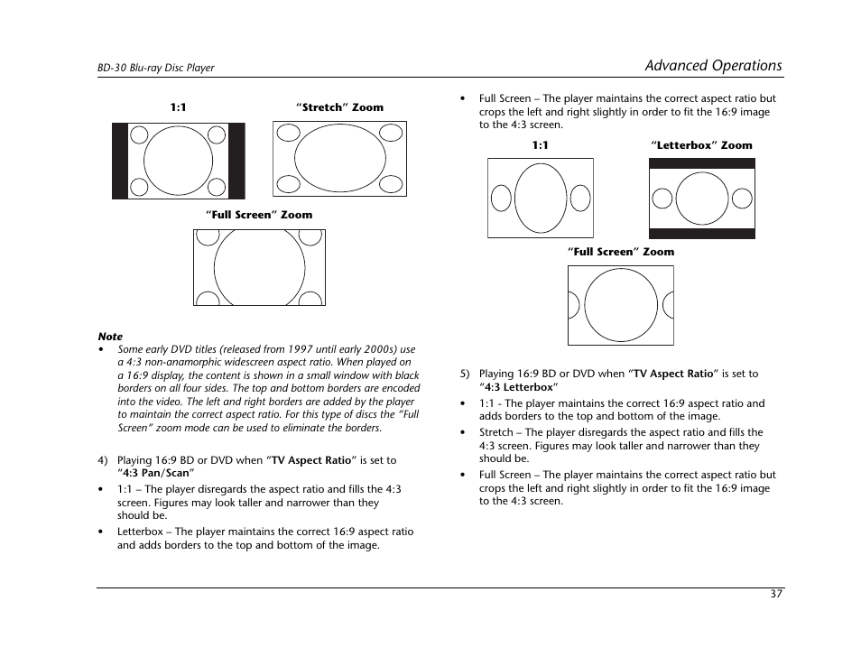 Advanced operations | Lexicon Blu Ray Disc Player BD-30 User Manual | Page 41 / 92