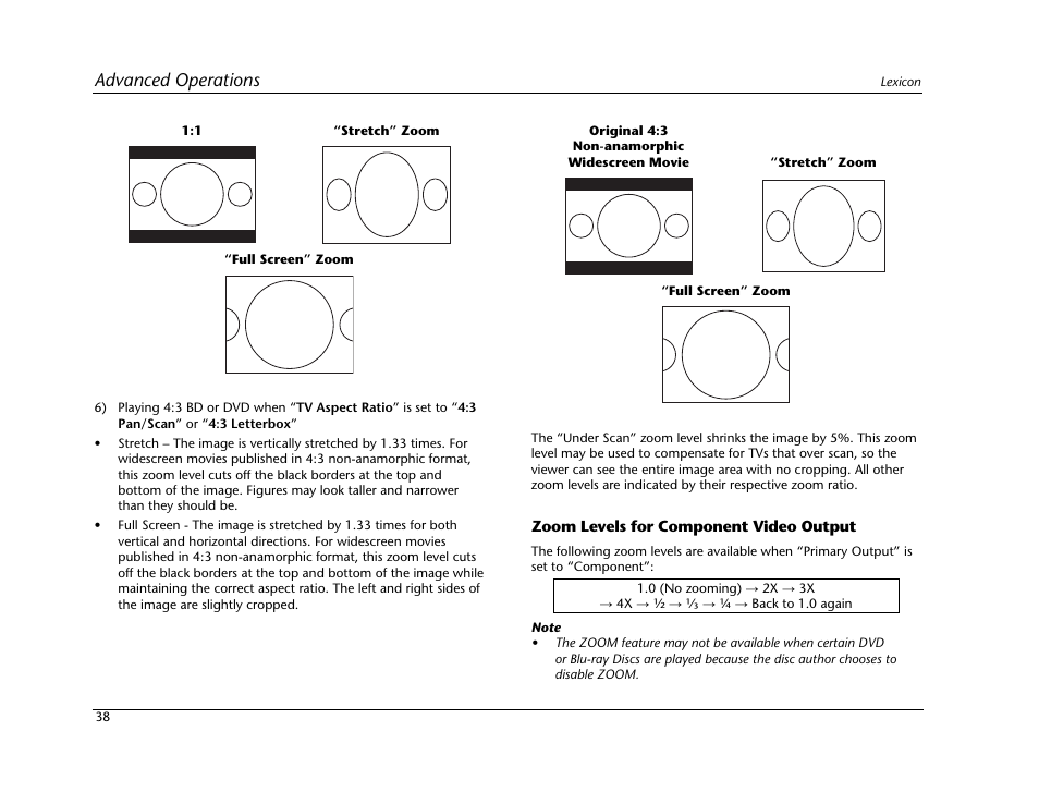 Advanced operations | Lexicon Blu Ray Disc Player BD-30 User Manual | Page 42 / 92