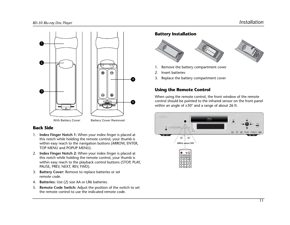 Installation | Lexicon BD-30 User Manual | Page 15 / 92