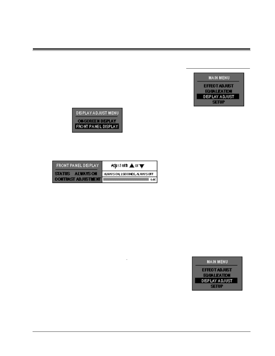 System configuration display adjustment | Lexicon DC-1 Digital Controller Lexicon Part #070-13234 User Manual | Page 21 / 66