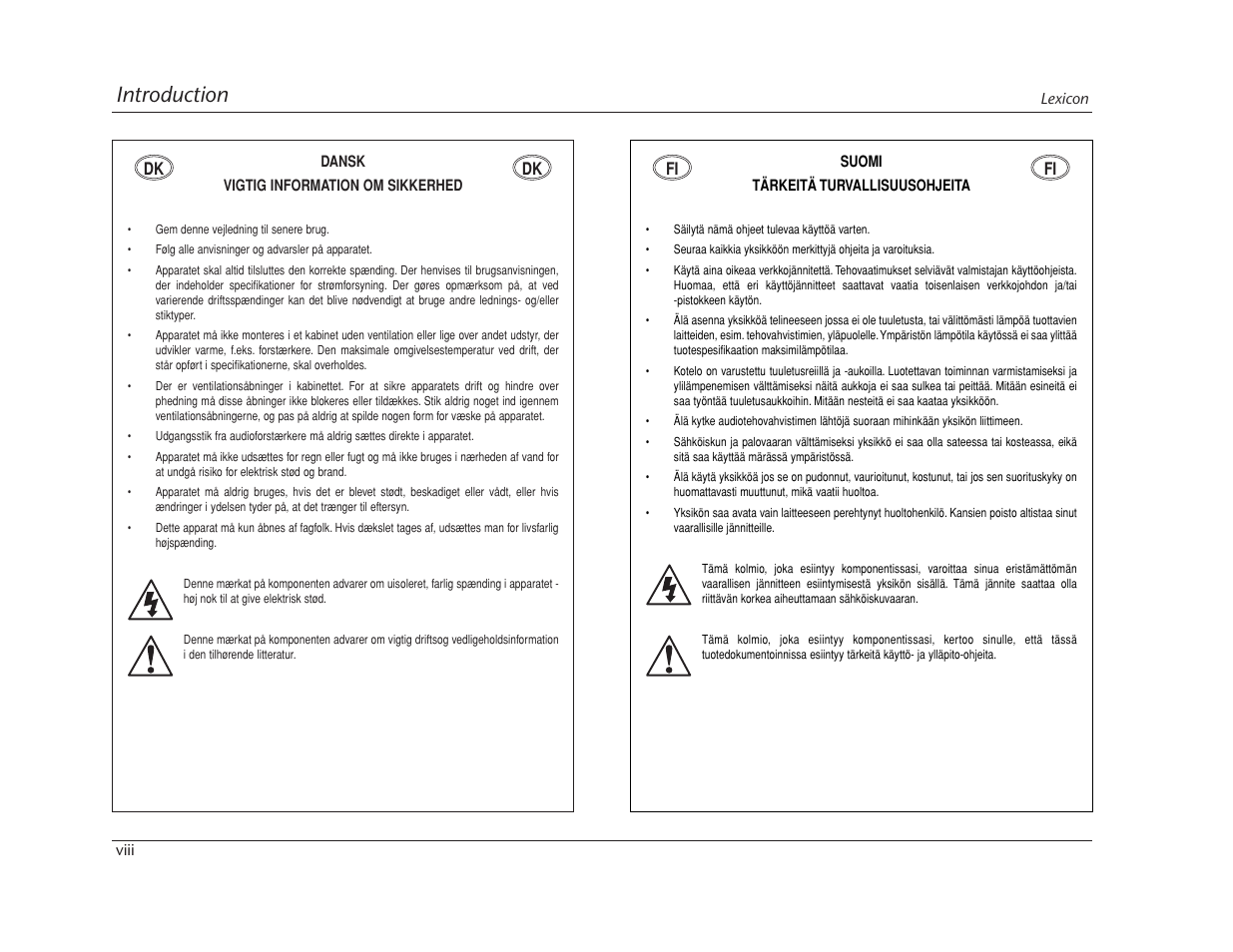 Introduction | Lexicon MC-12 Digital Controller Lexicon MC-12 User Manual | Page 10 / 194