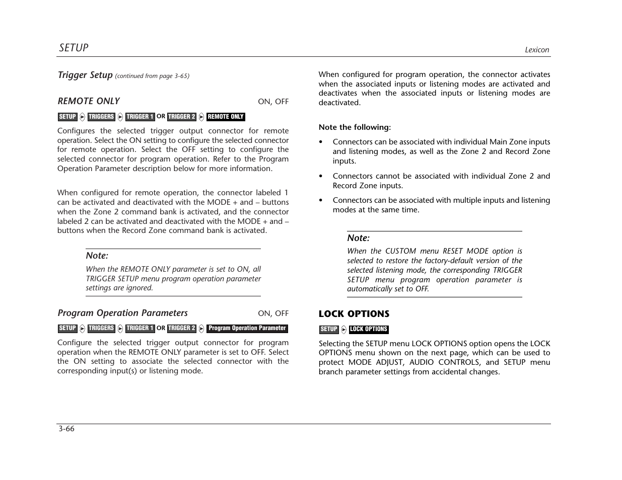 Setup | Lexicon MC-12 Digital Controller Lexicon MC-12 User Manual | Page 108 / 194