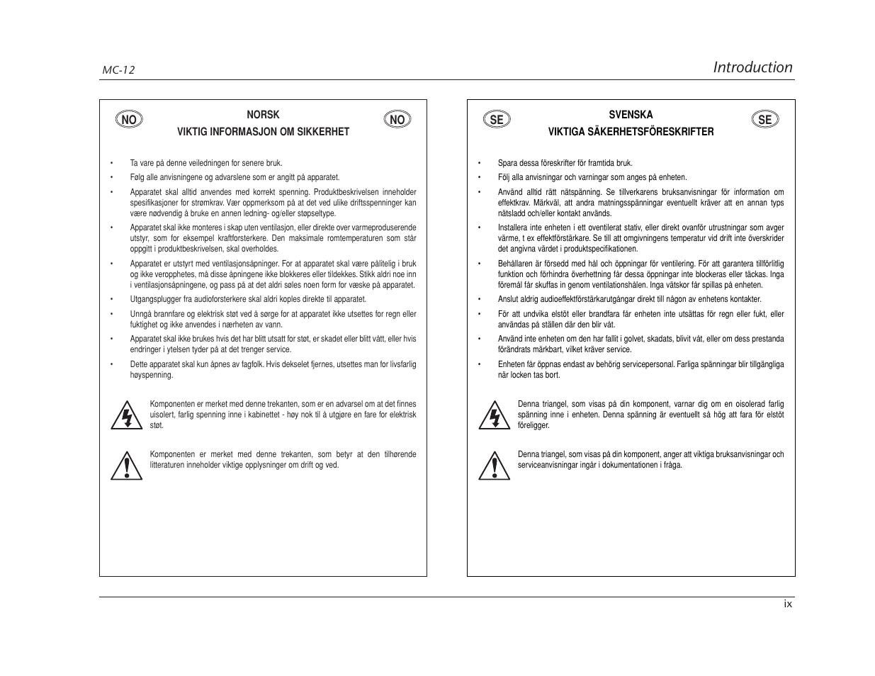 Introduction | Lexicon MC-12 Digital Controller Lexicon MC-12 User Manual | Page 11 / 194