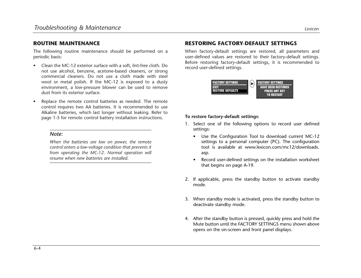 Troubleshooting & maintenance | Lexicon MC-12 Digital Controller Lexicon MC-12 User Manual | Page 162 / 194