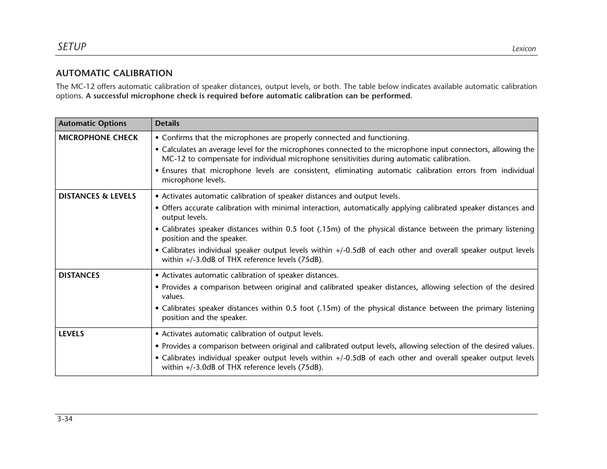 Setup | Lexicon MC-12 Digital Controller Lexicon MC-12 User Manual | Page 76 / 194