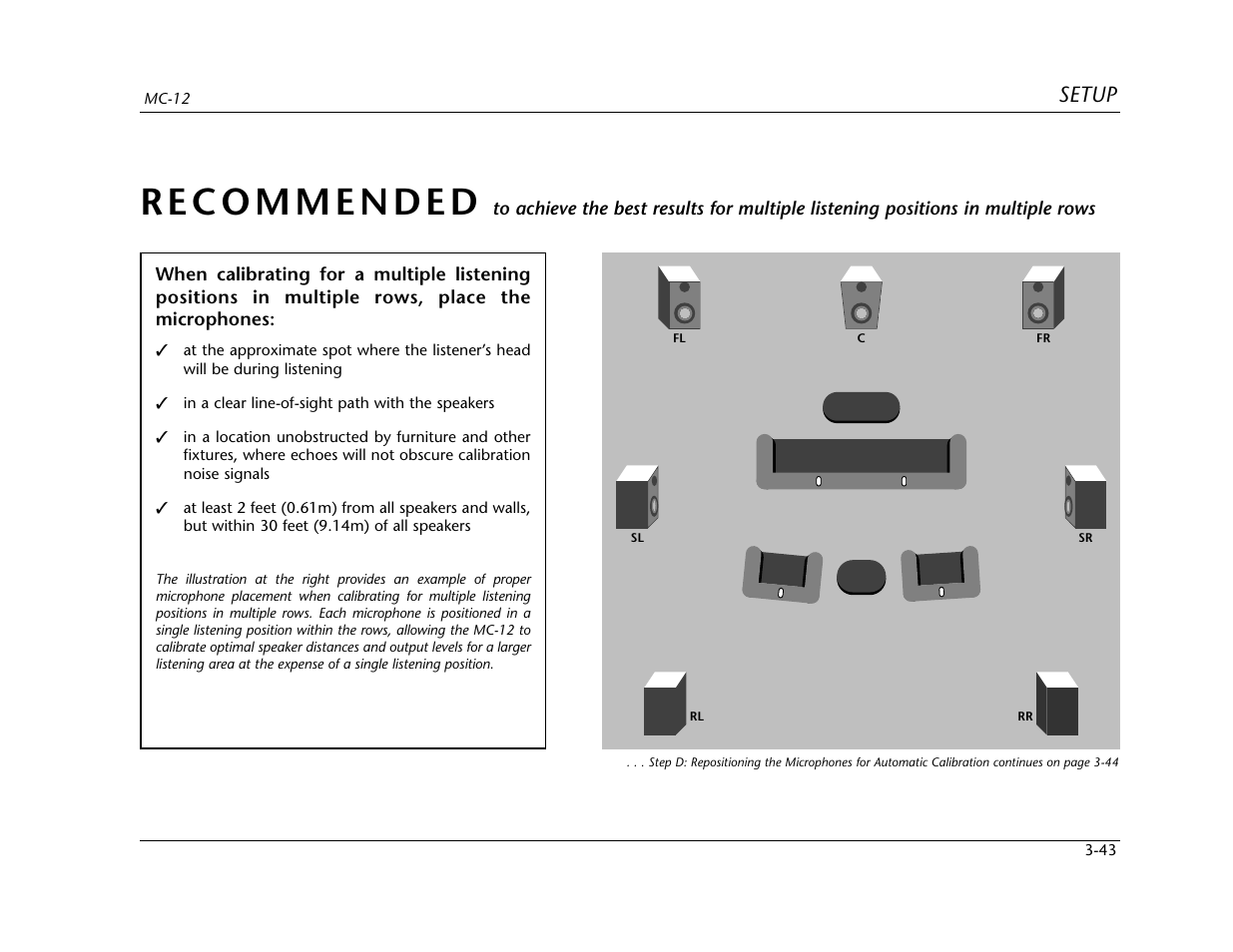 Setup | Lexicon MC-12 Digital Controller Lexicon MC-12 User Manual | Page 85 / 194