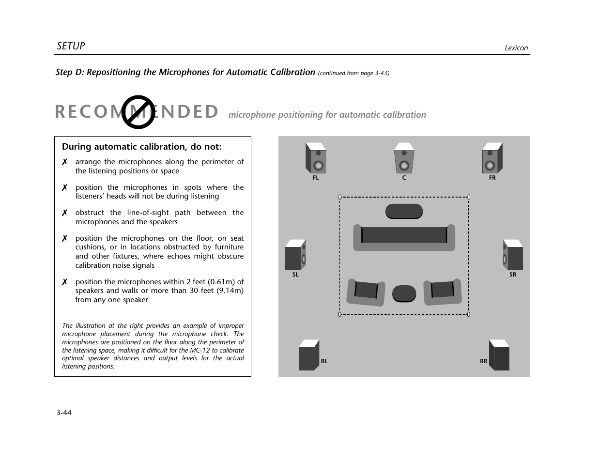 Setup | Lexicon MC-12 Digital Controller Lexicon MC-12 User Manual | Page 86 / 194