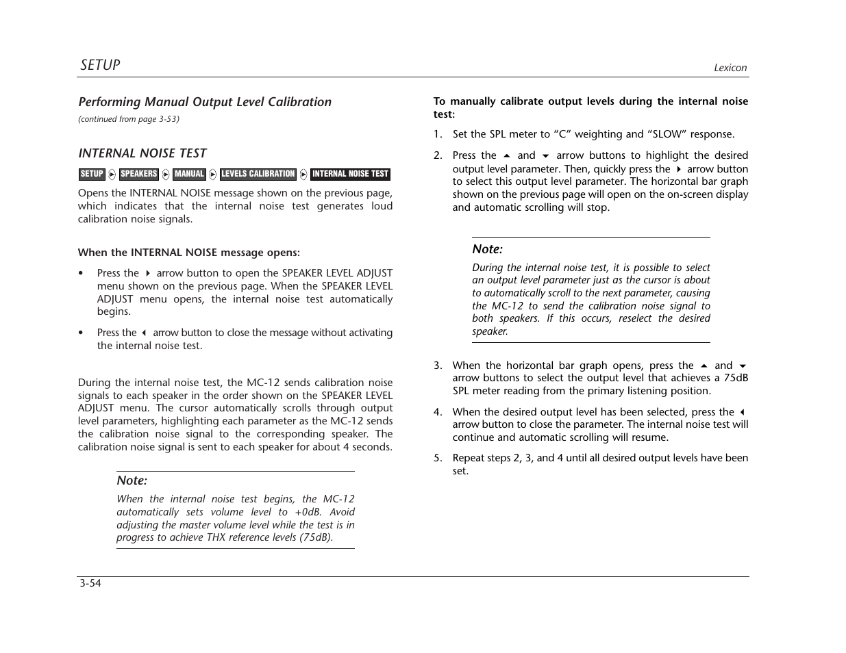 Setup | Lexicon MC-12 Digital Controller Lexicon MC-12 User Manual | Page 96 / 194