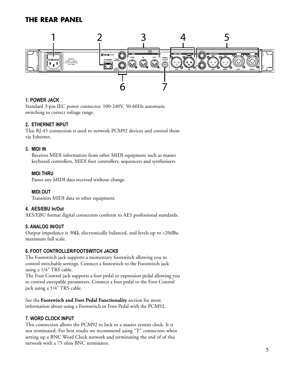 Lexicon PCM92 User Manual | Page 11 / 64