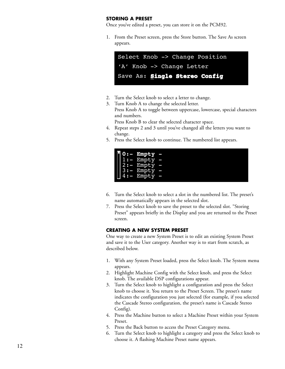 Lexicon PCM92 User Manual | Page 18 / 64