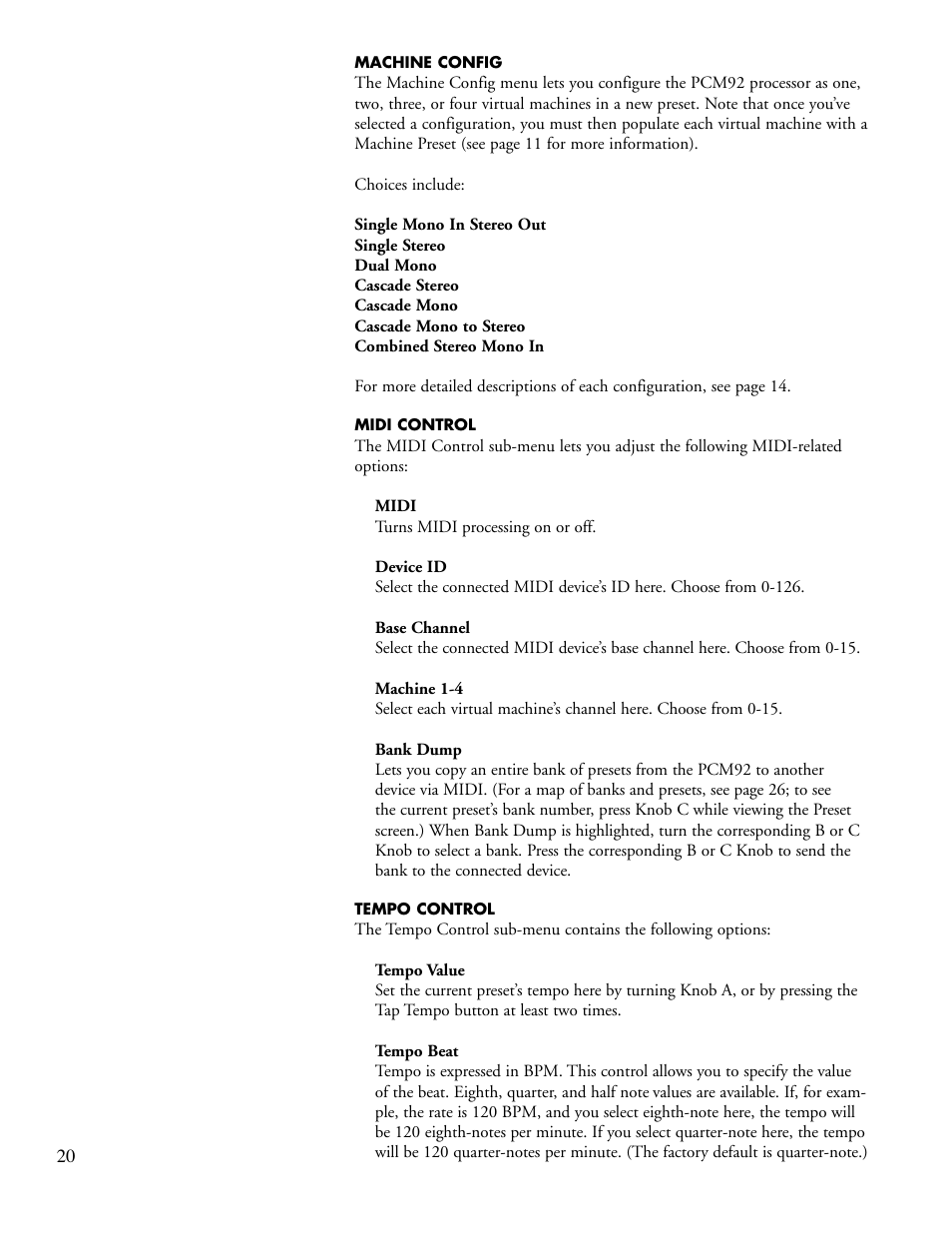 Lexicon PCM92 User Manual | Page 26 / 64
