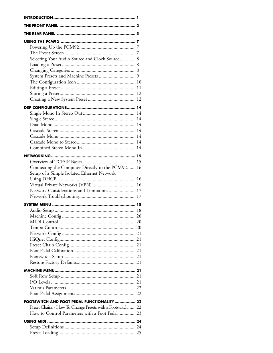 Lexicon PCM92 User Manual | Page 5 / 64