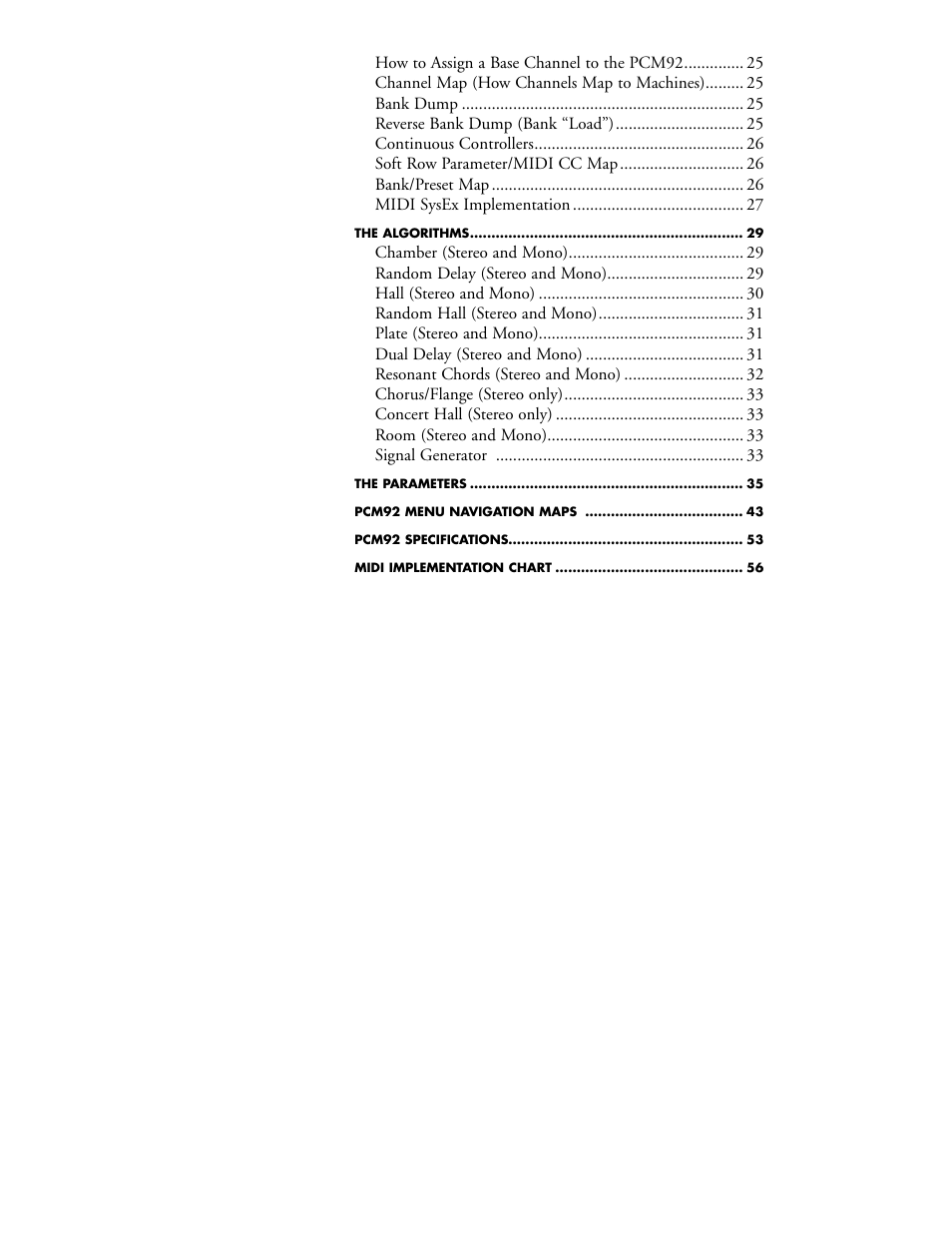 Lexicon PCM92 User Manual | Page 6 / 64