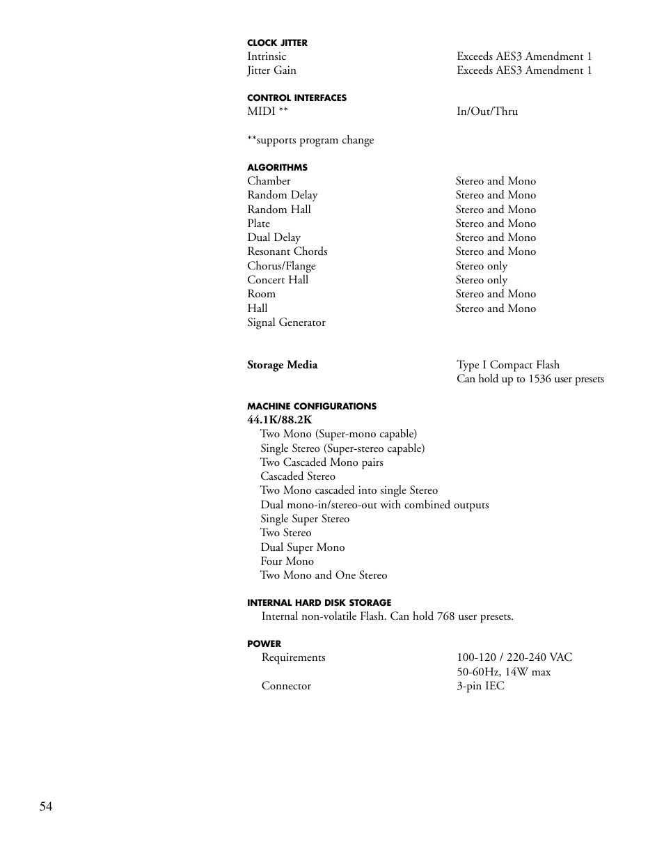 Lexicon PCM92 User Manual | Page 60 / 64