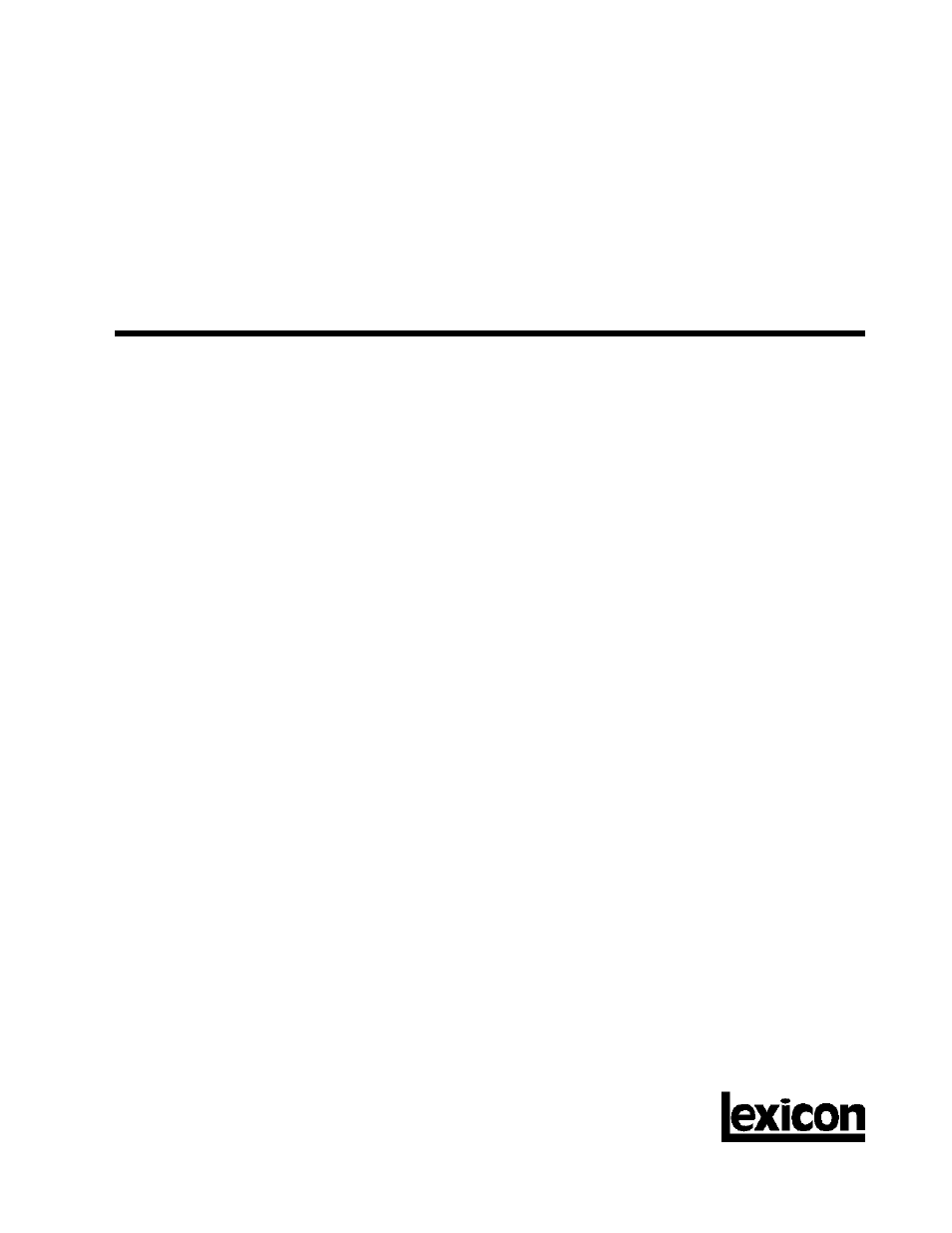 Dc-1, Digital controller, Owner's manual | Lexicon Digital Controller DC-1 User Manual | Page 5 / 76