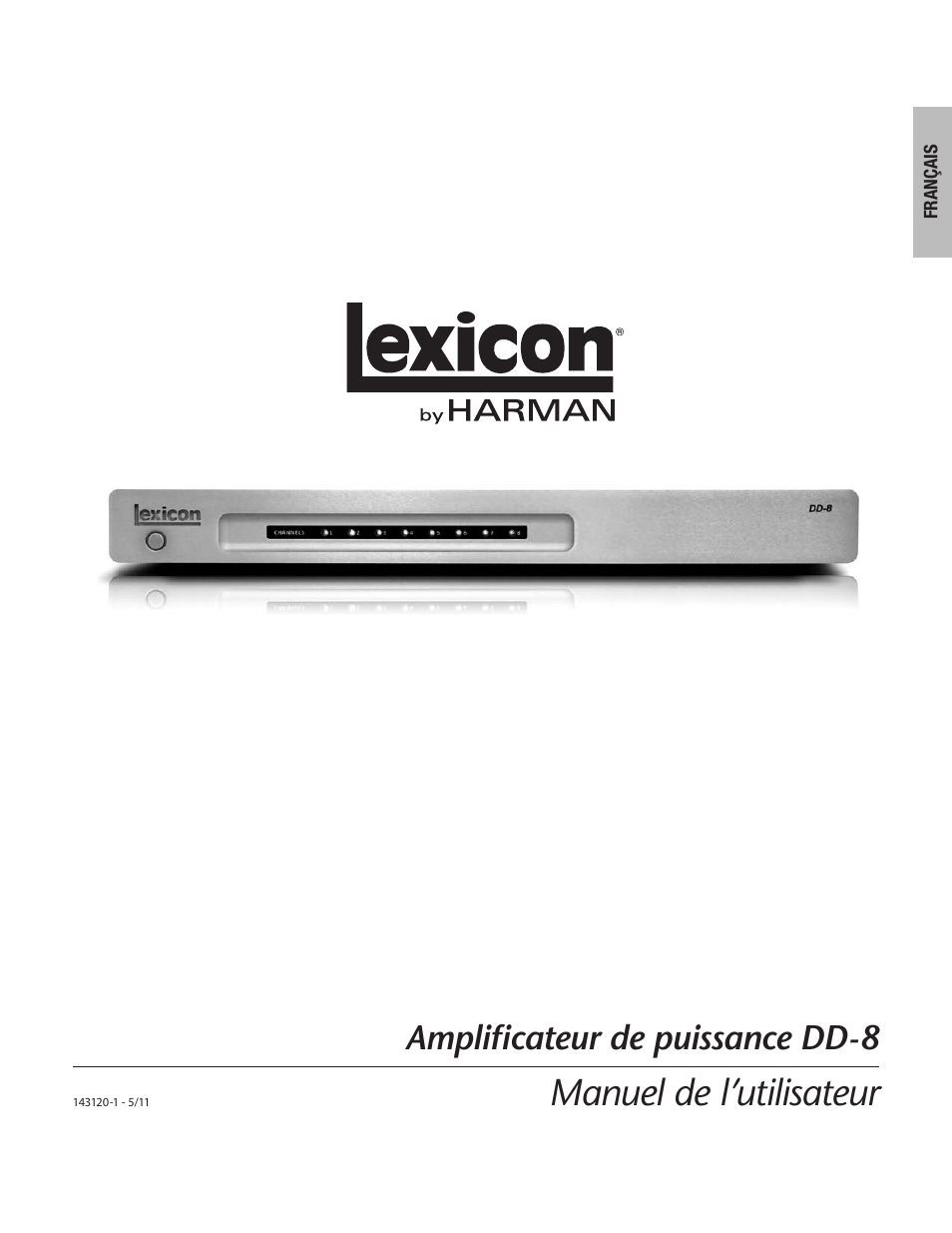 Manuel de l’utilisateur, Amplificateur de puissance dd-8 | Lexicon DD-8 User Manual | Page 45 / 64