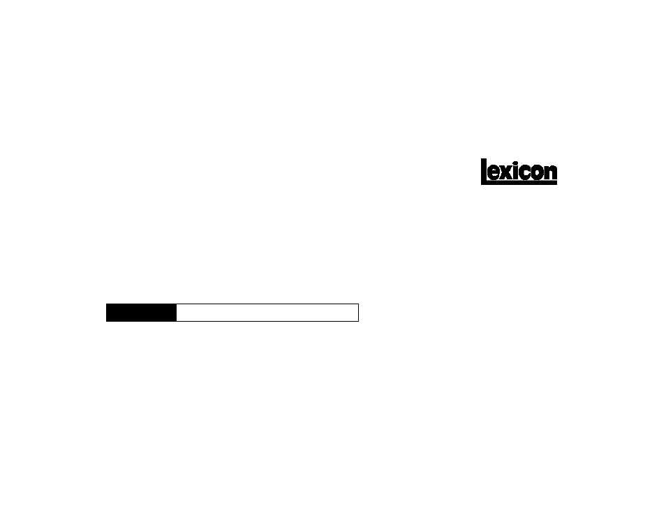 Lexicon MPX 100 User Manual | 55 pages