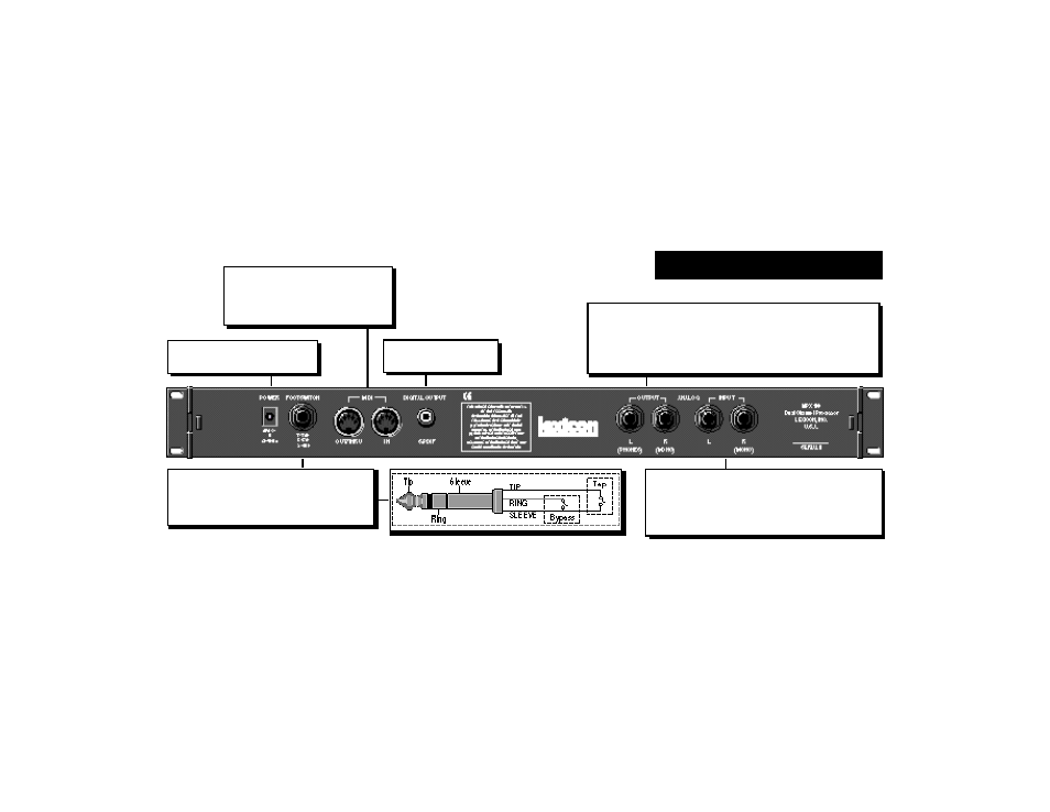 Rear panel connections | Lexicon MPX 100 User Manual | Page 7 / 55