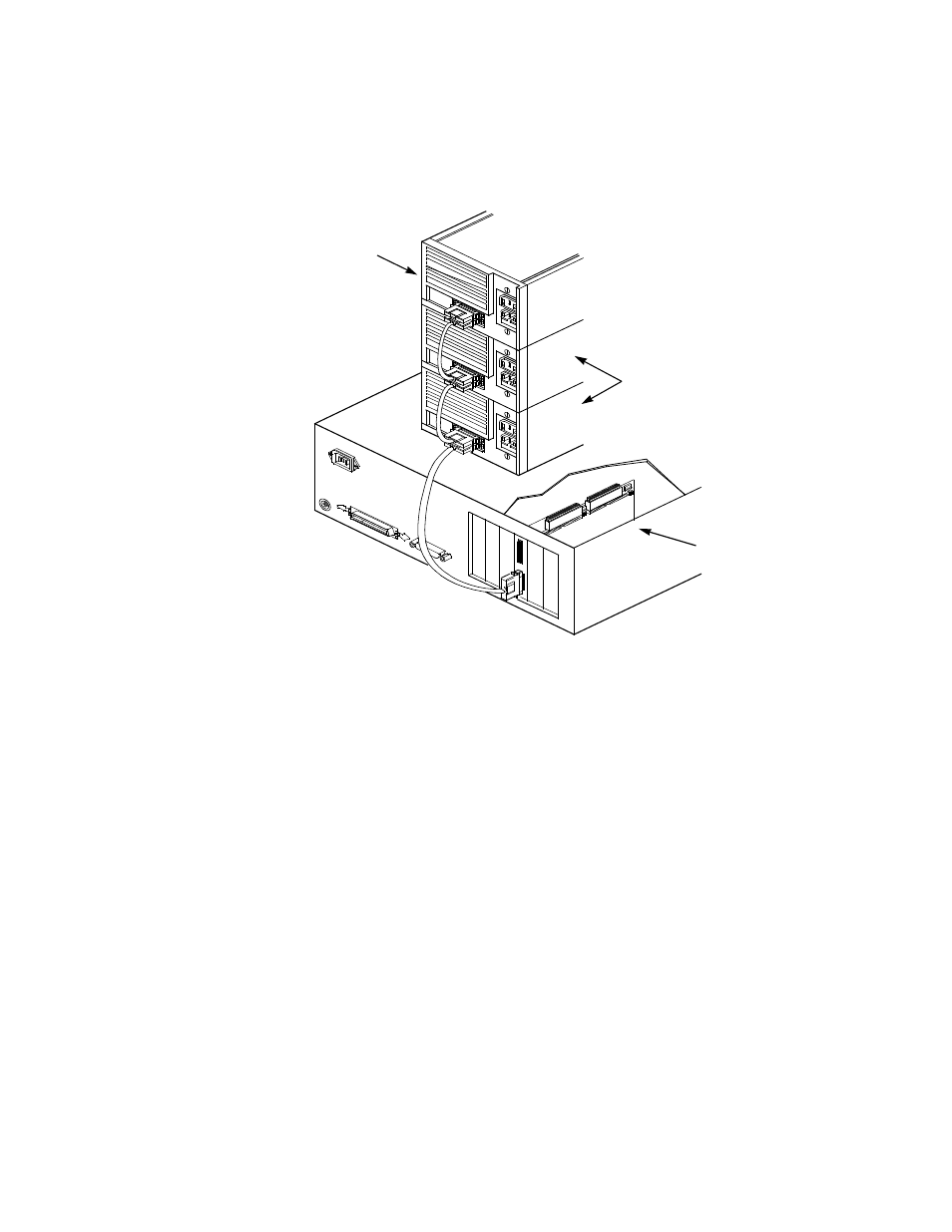 Figure2.15 external scsi device termination, 3 internal and external scsi connections, Internal and external scsi connections | External scsi device termination | LSI SYM22801 User Manual | Page 35 / 80