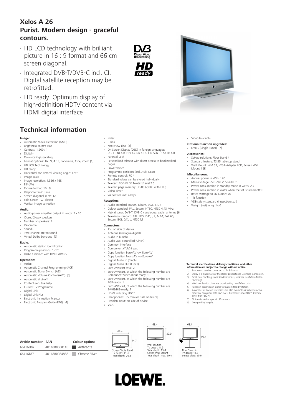 Loewe 26 User Manual | 1 page