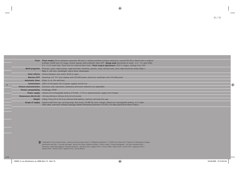 LEICA V-LUX 1 User Manual | Page 15 / 16