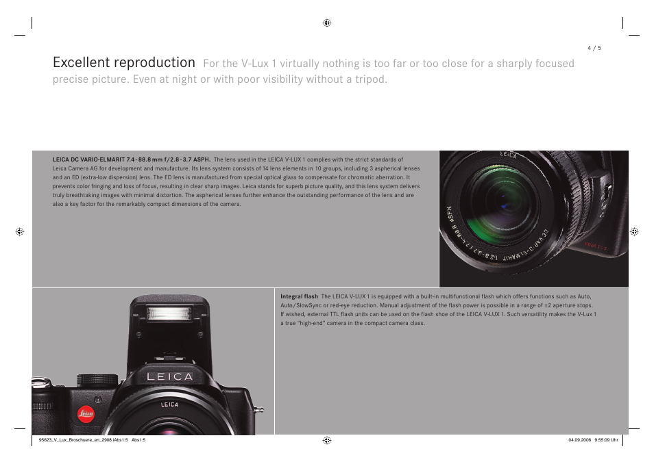 Excellent reproduction | LEICA V-LUX 1 User Manual | Page 7 / 16