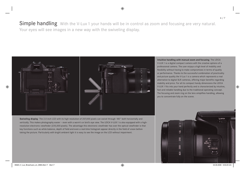 Simple handling | LEICA V-LUX 1 User Manual | Page 9 / 16