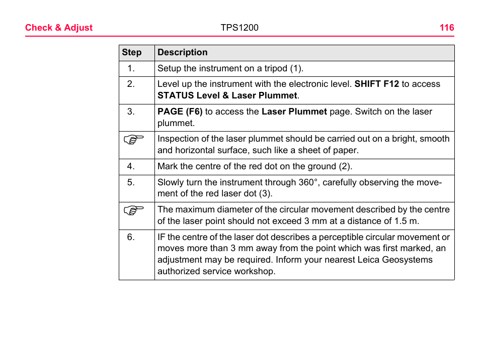 LEICA TPS1200 User Manual | Page 116 / 226