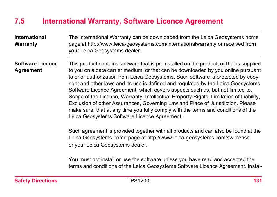 LEICA TPS1200 User Manual | Page 131 / 226