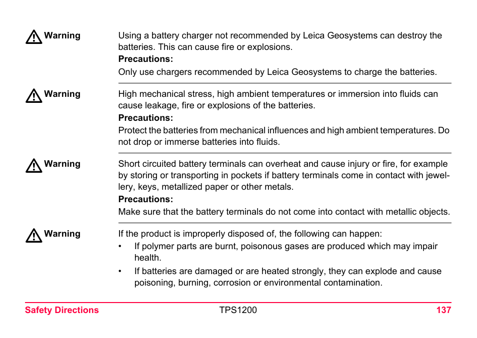 LEICA TPS1200 User Manual | Page 137 / 226