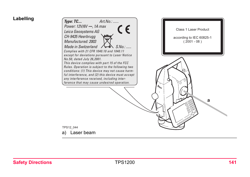 LEICA TPS1200 User Manual | Page 141 / 226