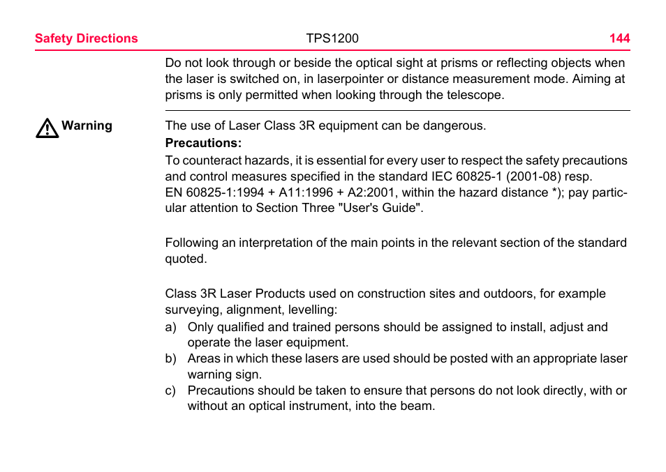 LEICA TPS1200 User Manual | Page 144 / 226