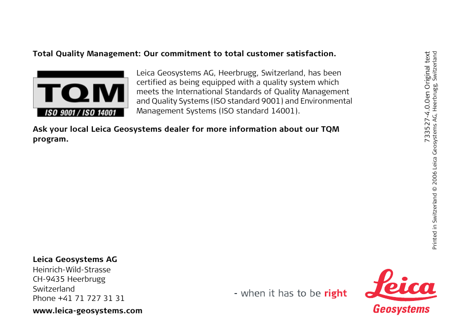 LEICA TPS1200 User Manual | Page 226 / 226