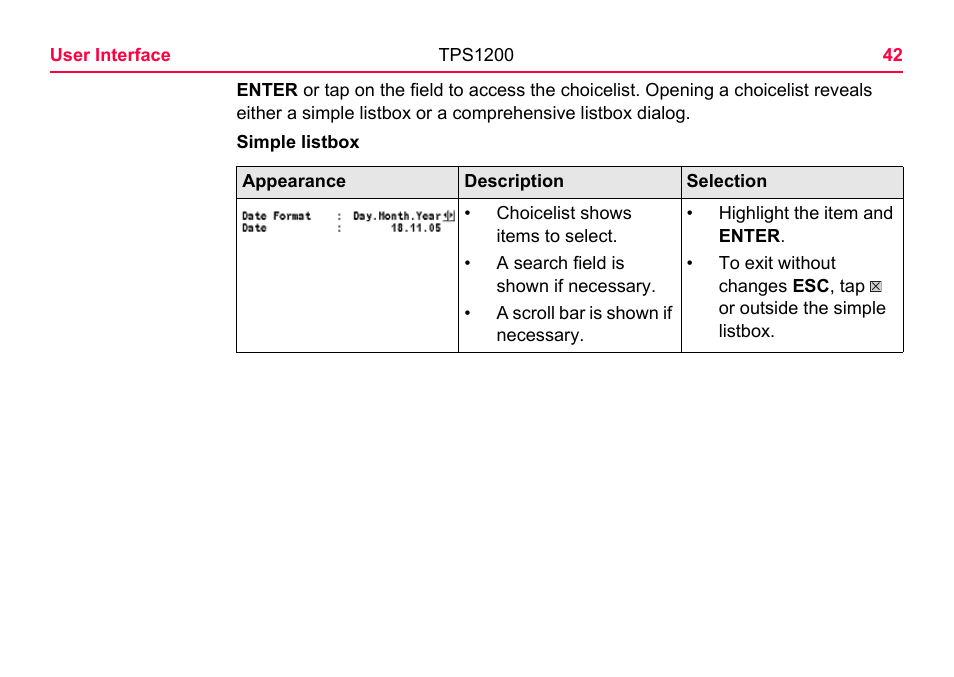 LEICA TPS1200 User Manual | Page 42 / 226