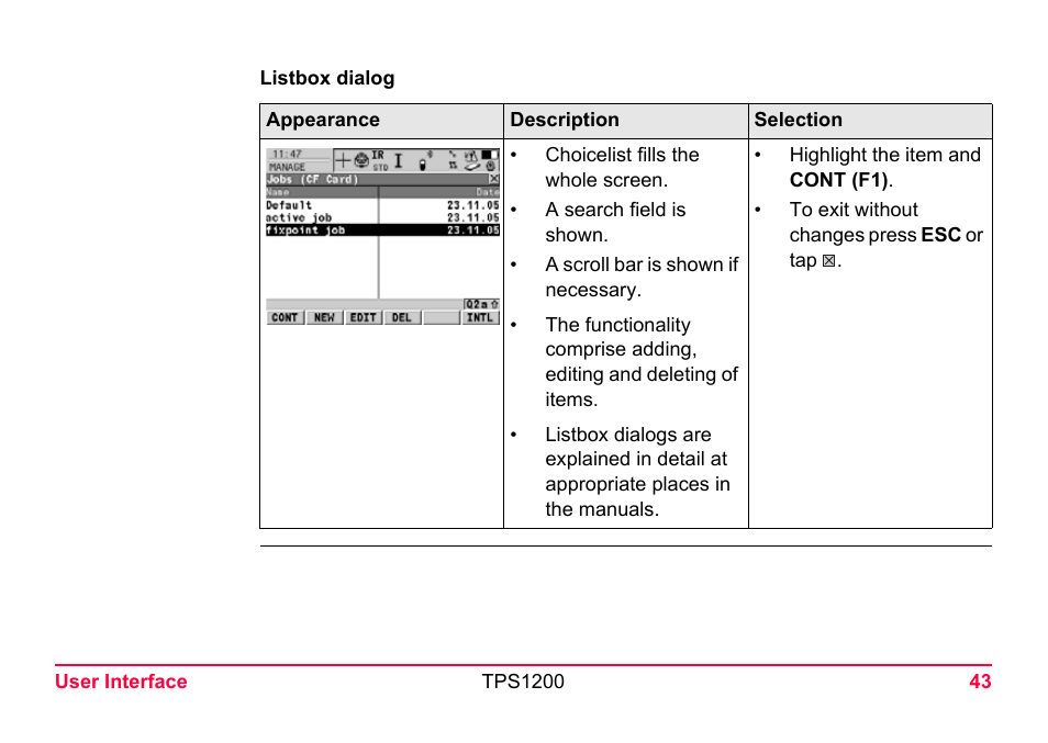 LEICA TPS1200 User Manual | Page 43 / 226