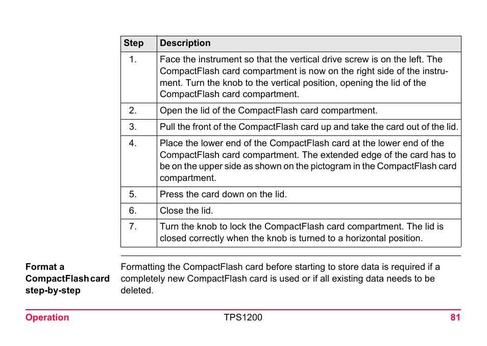 LEICA TPS1200 User Manual | Page 81 / 226