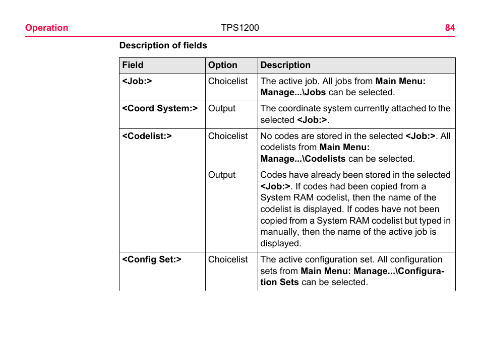 LEICA TPS1200 User Manual | Page 84 / 226