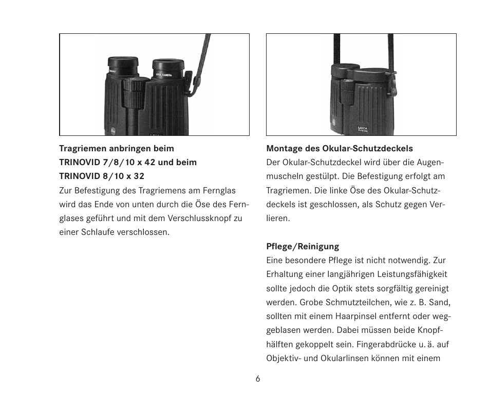 LEICA TRINOVID 7/8/10 X 42 BN User Manual | Page 10 / 77