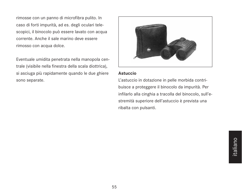 Italiano | LEICA TRINOVID 7/8/10 X 42 BN User Manual | Page 59 / 77