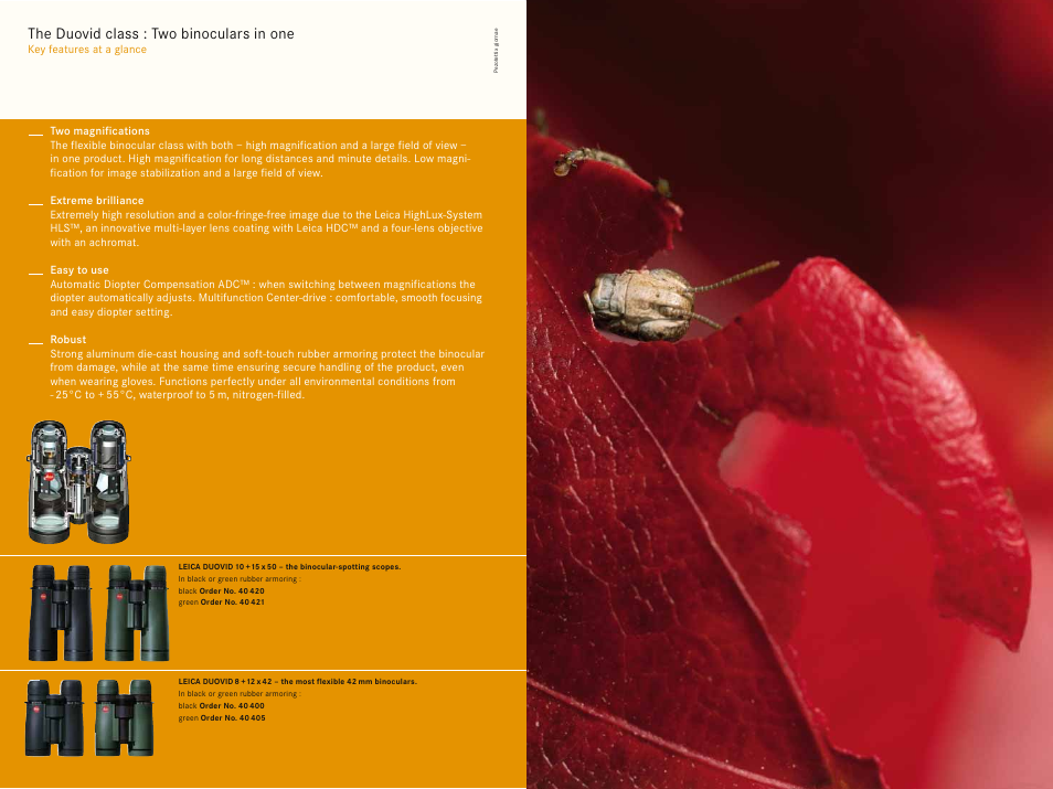 The duovid class : two binoculars in one | LEICA Geovid 10x42 BRF User Manual | Page 12 / 51