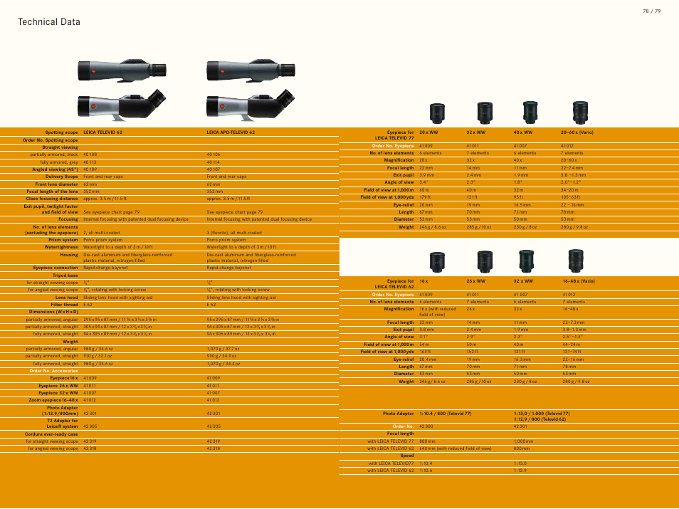 Technical data | LEICA Geovid 10x42 BRF User Manual | Page 42 / 51