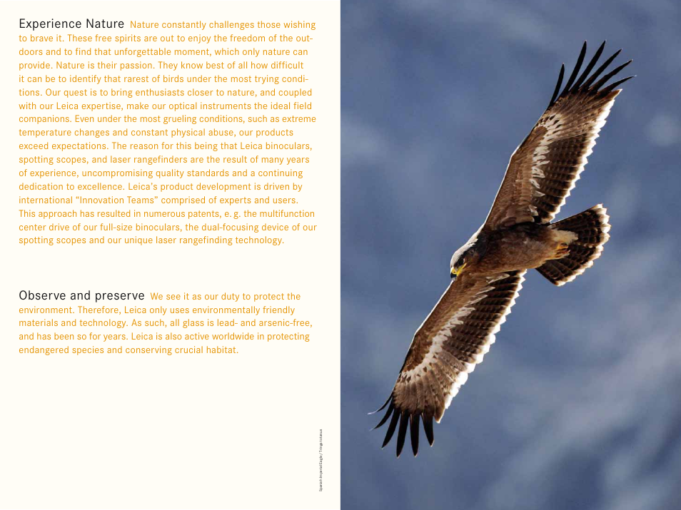 Experience nature, Observe and preserve | LEICA Geovid 10x42 BRF User Manual | Page 5 / 51