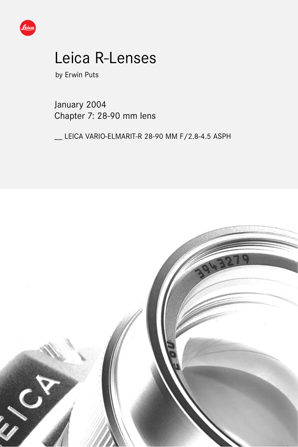 LEICA R-Lenses User Manual | 10 pages