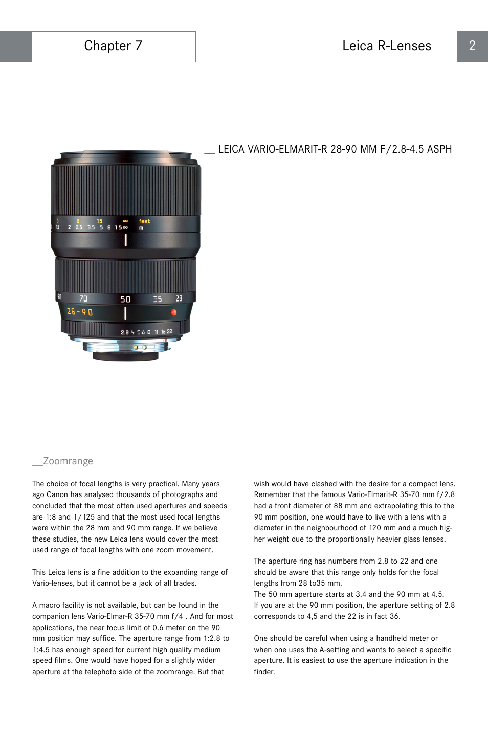 Chapter 7 leica r-lenses 2 | LEICA R-Lenses User Manual | Page 3 / 10