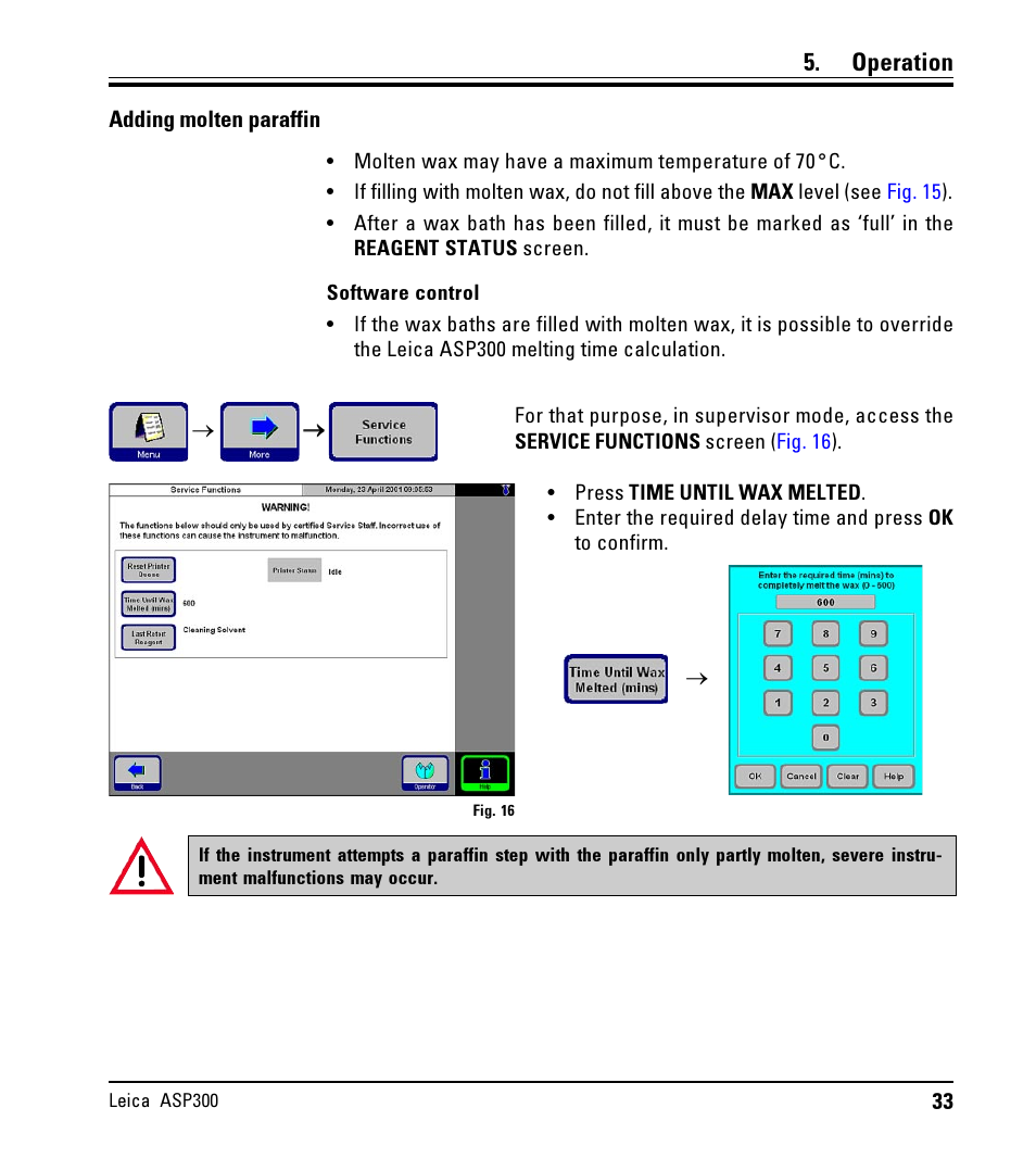 Operation | LEICA ASP300 User Manual | Page 33 / 70