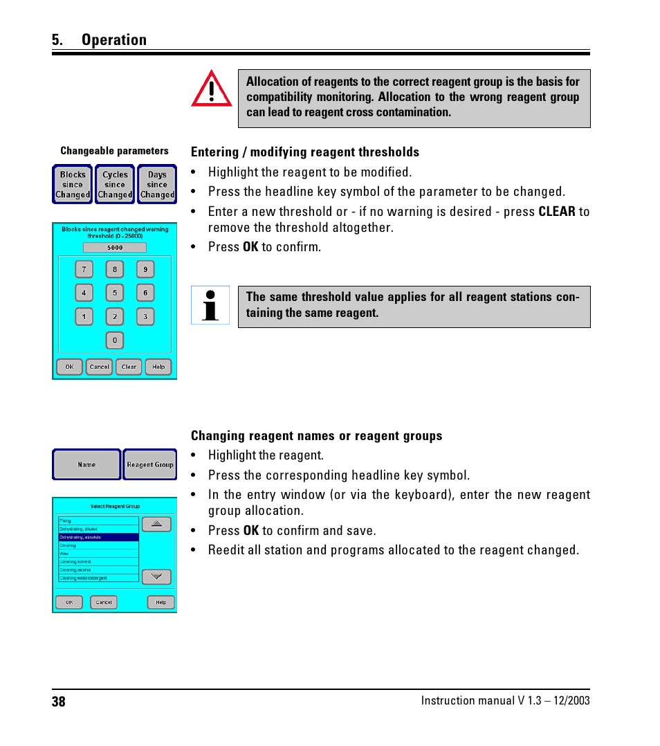 Operation | LEICA ASP300 User Manual | Page 38 / 70
