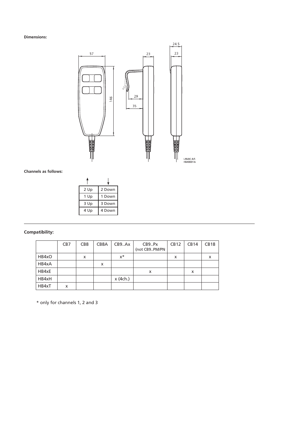 Linak HB40 User Manual | Page 2 / 4